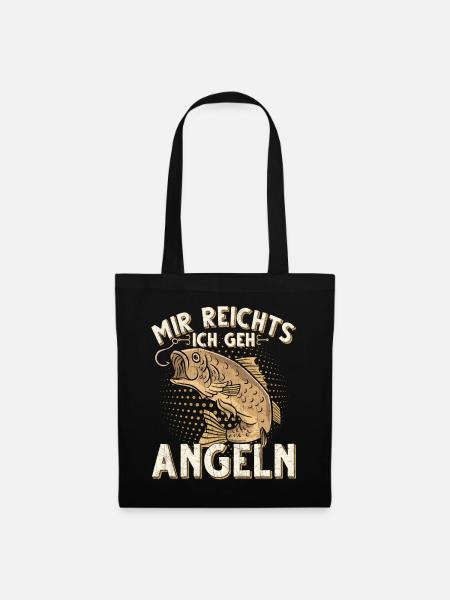 Mir Reichts Ich Geh Angeln Fischen Angler - Stoffbeutel - Schwarz