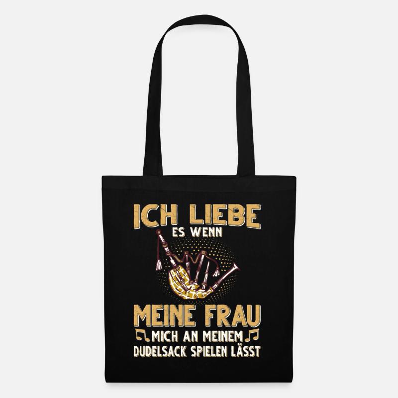 Dudelsack Musikverein Sackpfeifer Musiker - Stoffbeutel - Schwarz