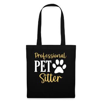Pet Sitters Animaux Chien Chat Professionnel Animaux de compagnie Customs - Sac en tissu - noir - Devant
