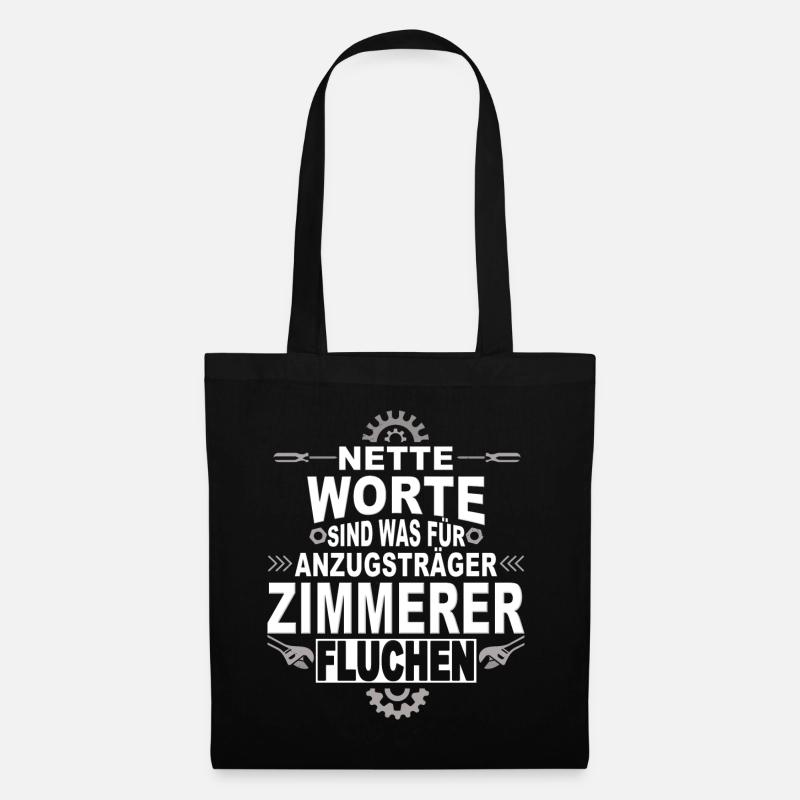Handwerker Zimmerer - Stoffbeutel - Schwarz