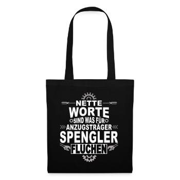 Dachdecker Handwerker Spengler - Stoffbeutel - Schwarz - Vorne