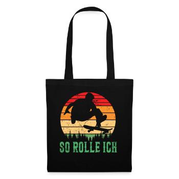 Skateboarder Skateboarding Skaten Skater - Stoffbeutel - Schwarz - Vorne