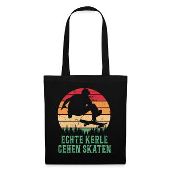 Skateboarder Skateboarding Skaten Skater - Stoffbeutel - Schwarz - Vorne
