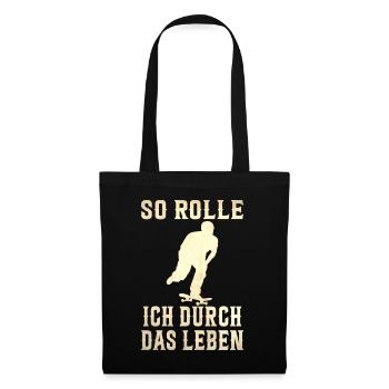 Skateboarder Skateboarding Skaten Skater - Stoffbeutel - Schwarz - Vorne