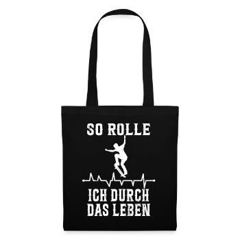 Skateboarder Skateboarding Skaten Skater - Stoffbeutel - Schwarz - Vorne