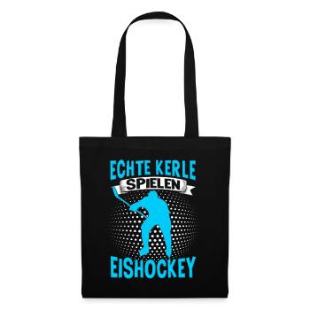 Hockey Eishockeyspieler - Stoffbeutel - Schwarz - Vorne
