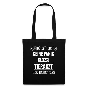 Tierarzt Lustige Spruch Beruf Tierarzt Geschenk - Stoffbeutel - Schwarz - Vorne