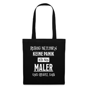Maler Witz Spruch Meister Lackierer Maler Geschenk - Stoffbeutel - Schwarz - Vorne