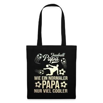 Fussballer Fussball Papa Vater Vatertag - Stoffbeutel - Schwarz - Vorne