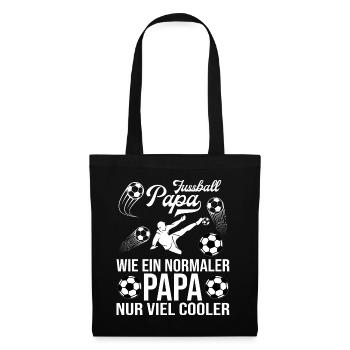 Fussballer Fussball Papa Vater Vatertag - Stoffbeutel - Schwarz - Vorne