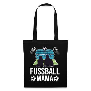 Fussballer Fussball Mama Mutter Fußball - Stoffbeutel - Schwarz - Vorne