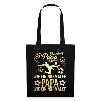 Fussballer Fussball Papa Vater Vatertag - Stoffbeutel - Schwarz - Vorne