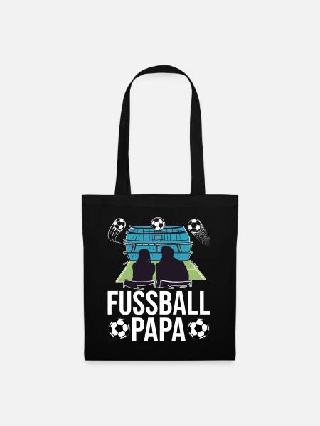 Fussballer Fussball Papa Vater Vatertag - Stoffbeutel - Schwarz
