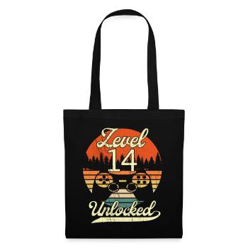 Level 14 Unlocked Men Gamer 14 Birthday Gamer - Tote Bag - black - Front