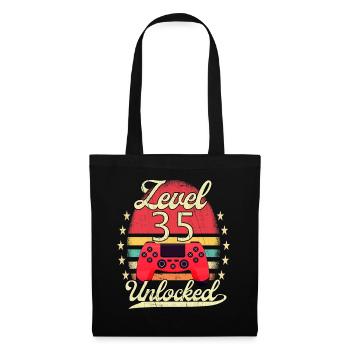 Niveau 35 Débloqué Niveau d’anniversaire du joueur masculin - Sac en tissu - noir - Devant