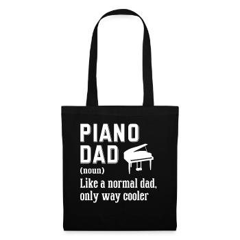 Pianiste Pianiste Piano - Sac en tissu - noir - Devant