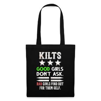 Cornemuse Kilt Écossais Beat Cornemuse - Sac en tissu - noir - Devant