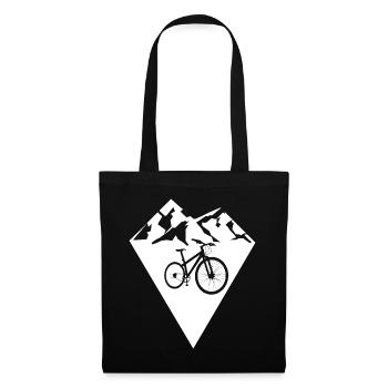 Diamantform - Berg - Radsport - (4) - Stoffbeutel - Schwarz - Vorne