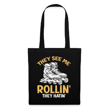 Roller Skating - They See Me Rollin' They Hatin' - Sac en tissu - noir - Devant