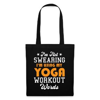 Yoga disant que je ne jure pas que j’utilise ma baguette de yoga - Sac en tissu - noir - Devant