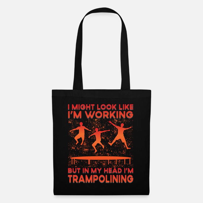 Trampolin - Stoffbeutel - Schwarz