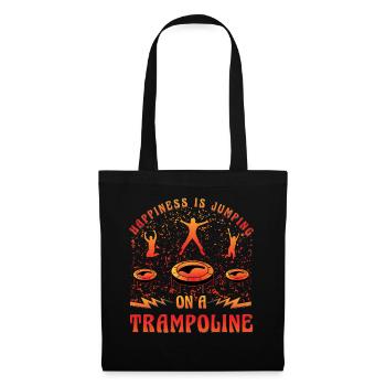 Happiness is jumping on a trampoline - Tote Bag - black - Front