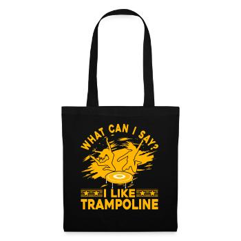 Que puis-je dire ? J’aime Trampoline - Sac en tissu - noir - Devant