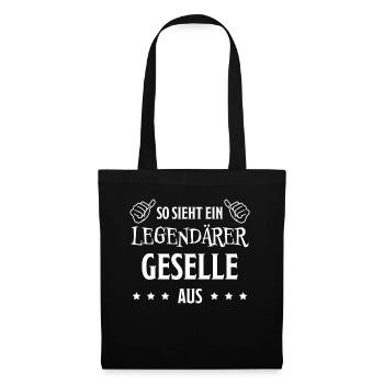 Geselle Lustiger Spruch Gesellenprüfung Geschenk - Stoffbeutel - Schwarz - Vorne