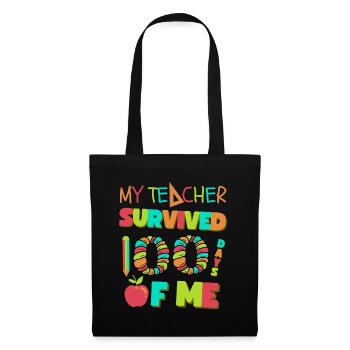 My Teacher Survived 100 Days Of Me 100 School Days - Tote Bag - black - Front