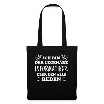 Informatiker Lustig Spruch Programmierer Geschenk - Stoffbeutel - Schwarz - Vorne