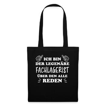Fachlagerist Stablerfahrer Beruf Lagerist Geschenk - Stoffbeutel - Schwarz - Vorne