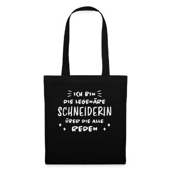 Schneiderin Nähen Witz Spruch Schneiderin Geschenk - Stoffbeutel - Schwarz - Vorne