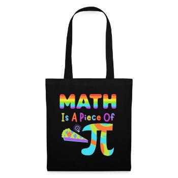 Pi Day 2023 Mathe ist ein Stück Pi Regenbogenbuchstaben - Stoffbeutel - Schwarz - Vorne