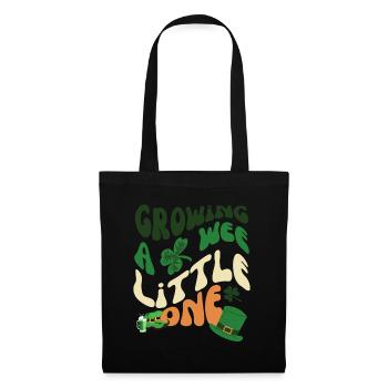 Cultiver un petit trèfle de la Saint-Patrick - Sac en tissu - noir - Devant