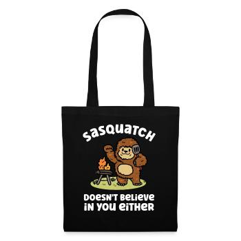 Sasquatch Bigfoot glaubt auch nicht an den Sommer - Stoffbeutel - Schwarz - Vorne