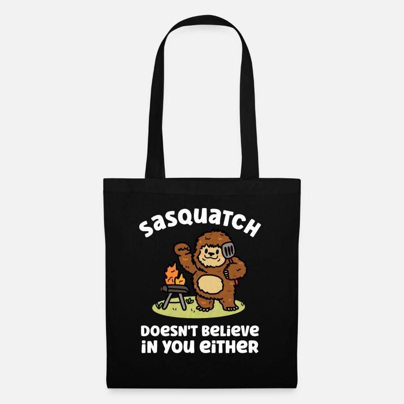 Sasquatch Bigfoot glaubt auch nicht an den Sommer - Stoffbeutel - Schwarz