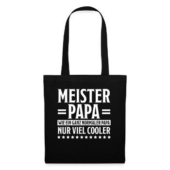 Meister Prüfung Lustiger Spruch Meister Geschenk - Stoffbeutel - Schwarz - Vorne