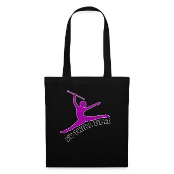 Bâton Twirling Staff Jonglage Gymnastik mit Stab - Stoffbeutel - Schwarz - Vorne