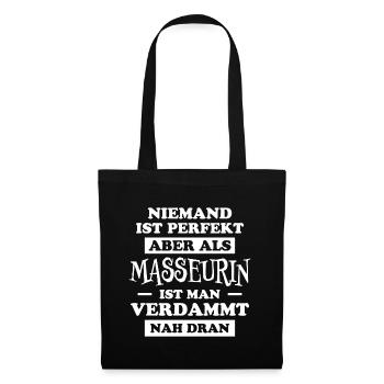 Masseurin Spruch Beruf Massage Masseurin Geschenk - Stoffbeutel - Schwarz - Vorne