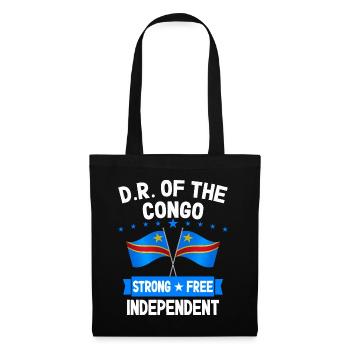Demokratische Republik Kongo - Stoffbeutel - Schwarz - Vorne