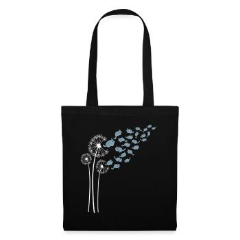 Fleur de pissenlit de chinchilla pour les amateurs de pissenlits - Sac en tissu - noir - Devant