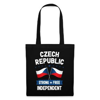 Tschechische Republik - Stoffbeutel - Schwarz - Vorne