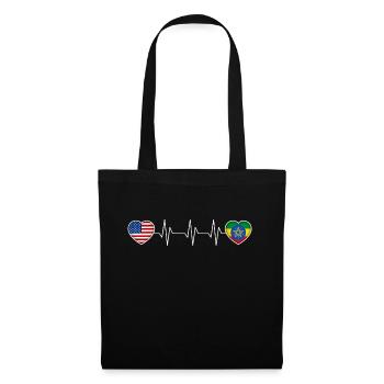 Éthiopie - Sac en tissu - noir - Devant