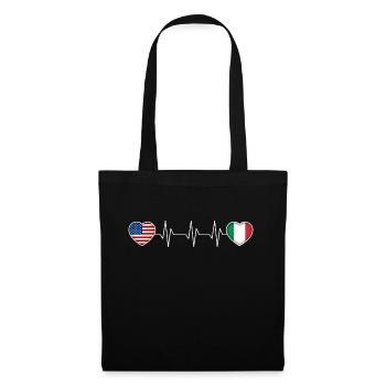 Italie - Sac en tissu - noir - Devant