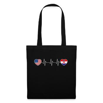 Croatie - Sac en tissu - noir - Devant