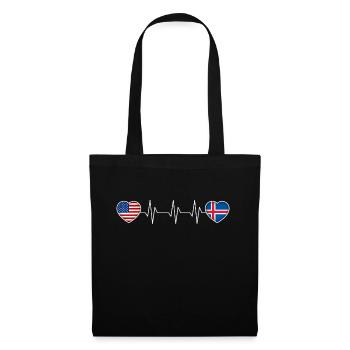 Islande - Sac en tissu - noir - Devant