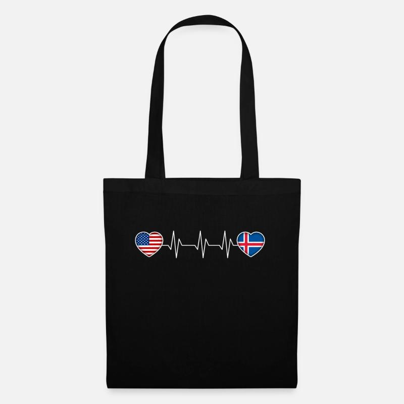 Islande - Sac en tissu - noir