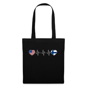 Finlande - Sac en tissu - noir - Devant