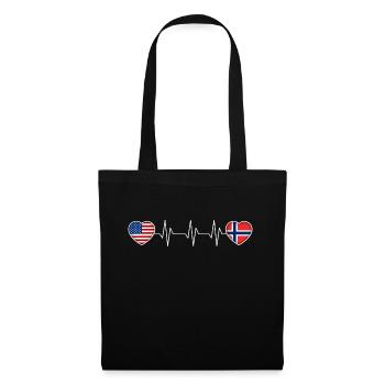 Norvège - Sac en tissu - noir - Devant
