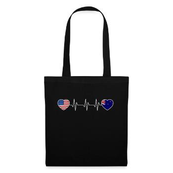 Nouvelle Zélande - Sac en tissu - noir - Devant